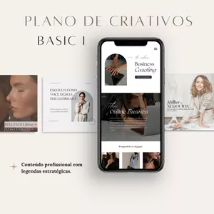 Imagem de capa para o Serviço online Plano Básico - Criativos Profissionais + Legendas Estratégicas 