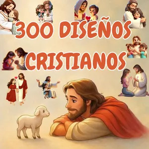 Imagen de portada para Ebook 300 Diseños Cristianos y  Motivacionales para camisetas