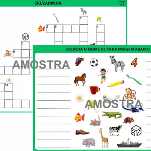 Imagem de capa para o Ebook CRUZADINHA E ESCRITA DE PALAVRAS