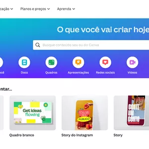 Imagem de capa para o Curso online Como fazer artes profissionais no Canva.