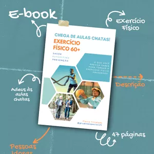 Imagem de capa para o Ebook Chega de Aulas Chatas! Exercício Físico 60+