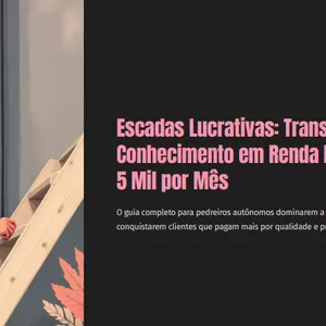 Imagem de capa para o Ebook Escadas Lucrativas: Transforme seu Conhecimento em Renda Extra de 3 a 5 Mil por Mês