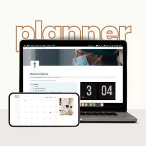 Imagem de capa para o Curso online Template Planner Medicina Notion