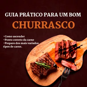Imagem de capa para o Ebook CHURRASCO, SEU GUIA PRÁTICO