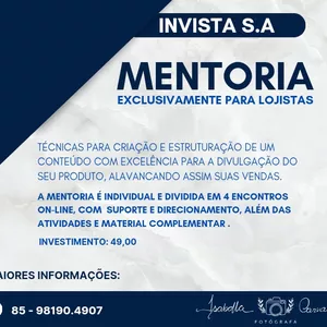 Imagem de capa para o Curso online MENTORIA INVISTA S.A