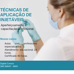 Imagem de capa para o Curso online CURSO APLICAÇÃO DE INJETÁVEIS - TEÓRICO
