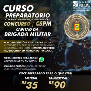 Imagem de capa para o Curso online Gabarito Policial - Concurso Capitão da Brigada Militar CSPM