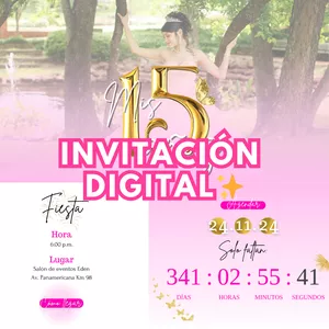 Imagen de portada para Ebook Invitación Digital XV años