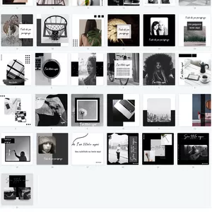 Imagem principal do produto 30 Lindos templates Preto e Branco para dar aquele toque especial no seu feed