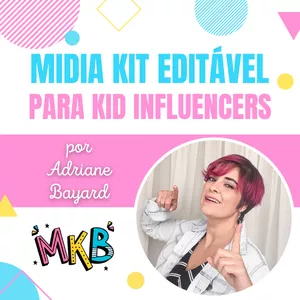 Midia Kit Editável para Kid Influencers por Escola de Kid Influencers