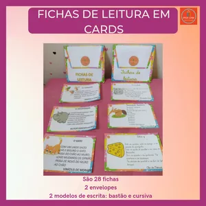 Imagem de capa para o Ebook FICHAS DE LEITURA EM CARDS