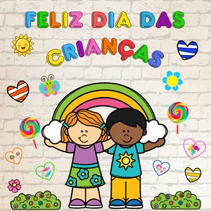 Imagem de capa para o Ebook 🥳🥰LINDO PAINEL DIA DAS CRIANÇAS💕🎈💙