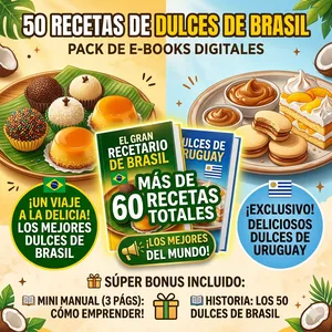 Imagen de portada para Ebook 50 RECETAS DE DULCES DE BRASIL