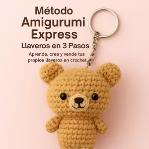 Imagen de portada para Ebook Método Amigurumi Express: Llaveros en 3 Pasos