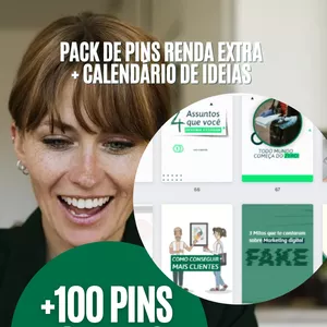 Imagem de capa para o Curso online  Pack de Pins + Calendário de Conteúdo.