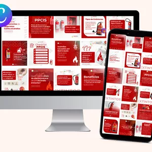 Imagem de capa para o Curso online Canva Pack - Prevenção e ​Combate a Incêndio