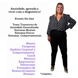 Imagem do curso Transtorno da Ansiedade Generalizada, sintomas mentais, físico e comportamental.