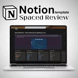 Cover image for Online course Spaced Review - Overcoming The Forgetting Curve | Notion Template
