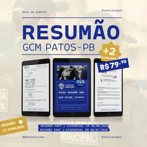Imagem de capa para o Ebook GCM PATOS - RESUMÃO EBN 