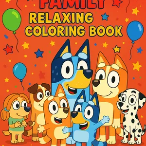 Cover image for Ebook Bluey &amp; Family: Kids’ Coloring Book (50 Illustrations)
