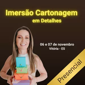 Imagem de capa para o Evento presencial IMERSÃO CARTONAGEM EM DETALHES