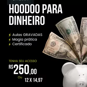 Imagem de capa para o Curso online Oficina Hoodoo para Dinheiro