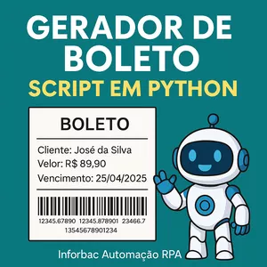 Imagem de capa para o Curso online Gerador de Boleto Fictício – Script em Python + PDF Automático