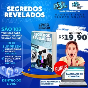 Imagem de capa para o Ebook SEGREDOS REVELADOS D3L CURSOS - Aumente suas vendas online