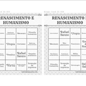 Imagem de capa para o Ebook BINGO DE HISTÓRIA RENASCIMENTO E HUMANISMO EM PDF.