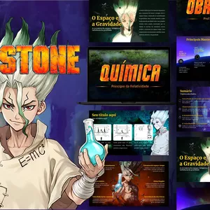 Imagem de capa para o Curso online Dr. Stone - Template de PowerPoint