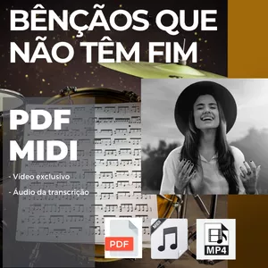 Imagem de capa para o Ebook Partitura de Bateria - Música: Bênçãos Que Não Têm Fim