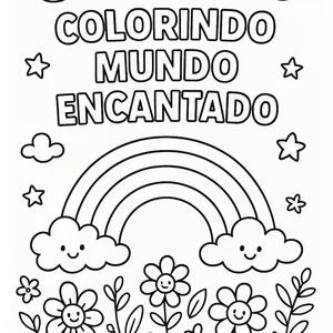 Imagem de capa para o Ebook Mundo Encantado para Colorir – Livro Infantil + Certificado