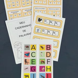 Imagem de capa para o Ebook BINGO DAS LETRAS E SÍLABAS