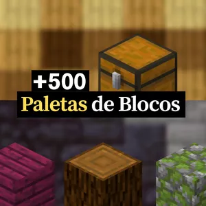 Imagem de capa para o Ebook PACK de 500 Paletas de Blocos: Combinações prontas para usar no Minecraft