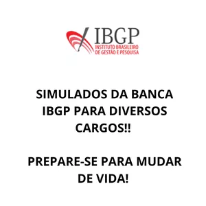 Imagem de capa para o Ebook Simulados da banca IBGP para diversos cargos!!!