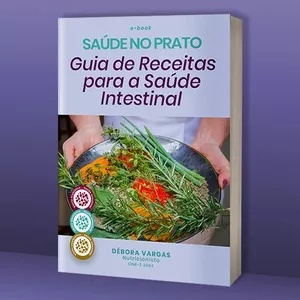 Imagem de capa para o Ebook Saúde no Prato - Guia de Receitas para a Saúde Intestinal.