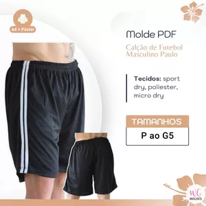 Imagem de capa para o Ebook MOLDE CALÇÃO DE FUTEBOL MASCULINO PAULO