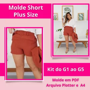 Imagem de capa para o Ebook Molde Short Plus Size