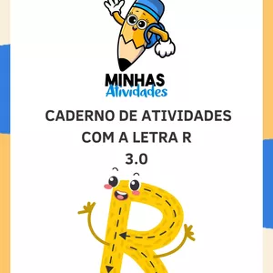 Imagem de capa para o Ebook Caderno de Português com 9 Atividades sobre a Letra R