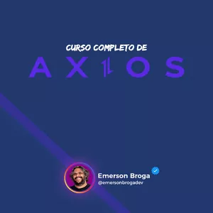 Imagem de capa para o Curso online Curso Completo de Axios com Emerson Brôga