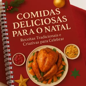 Cover image for Ebook Caderno de Receitas Natalinas – Comidas Deliciosas para o Natal 🔥 Oferta Especial: De US$7,99 Por Apenas US$3,99!