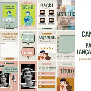 Imagem de capa para o Curso online Pack Canva - Lançamento para autores
