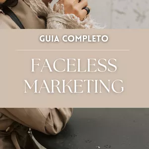 Imagem de capa para o Ebook Guia Completo Faceless Marketing