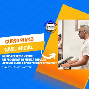 Imagen de portada para Curso online Nivel Inicial De Piano Rápido Y Profesional