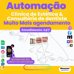 Imagem de capa para o Curso online Segui o Fluxo de Manychat - Clínica de estética - Dentista - Chatbot 