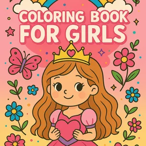 Cover image for Ebook Coloring Book For Girls Beautiful Cute and Fantasy Draws
