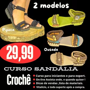 Imagem de capa para o Curso online Curso Sandália Pipoca/Ousada