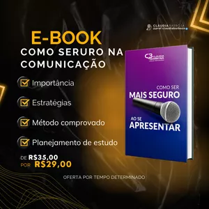 Imagem de capa para o Ebook COMO SER MAIS SEGURO AO SE APRESENTAR
