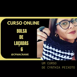 CURSO ONLINE BOLSA DE LAÇADAS VI (Com 2 cores e fio contínuo)