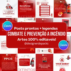 Imagem de CANVA PACK COMBATE E PREVENÇÃO A INCÊNDIO criado por Magda Rodrigues na hotmart